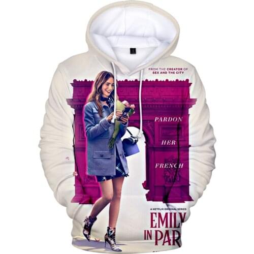 Emily in Paris 3D Print Hoodie Sweatshirts Men Women Casual Long Sleeve Fashion Hoodies Autumn Harajuku Streetwear Hooded