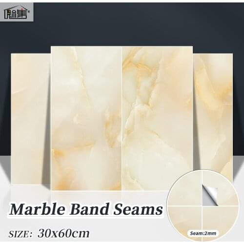 Home decoration waterproof PVC beautiful seam crystal marble stickers hardcover renovation and thickening living room stickers