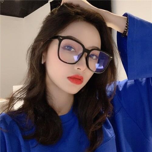 Vazrobe Oversized Fashion Glasses Women Male Anti Blue Computer Eyeglasses Frames Men Reading Spectacles Makeup Square