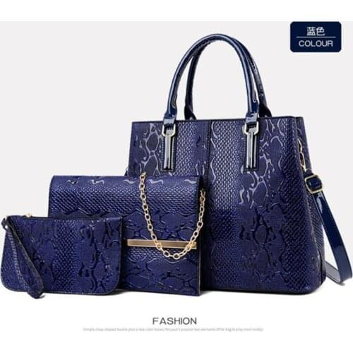 Large-capacity ladies handbag fashion three-piece female bag High-end shoulder bag messenger bag middle-aged mother bag