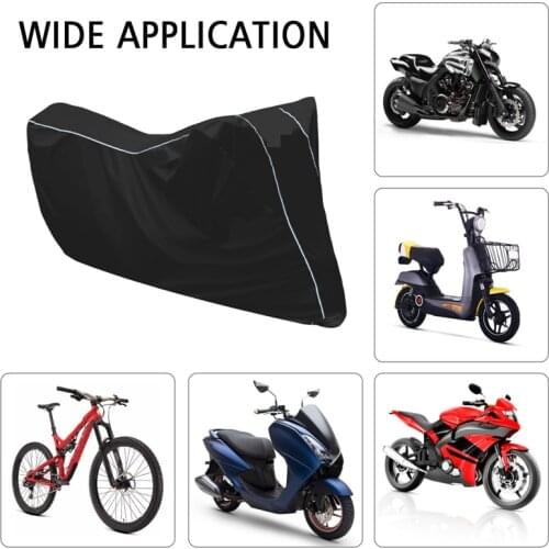 Motorcycle Cover All Weather Waterproof Motorcycle Bike Cover Outdoor Protection with Reflective Strips