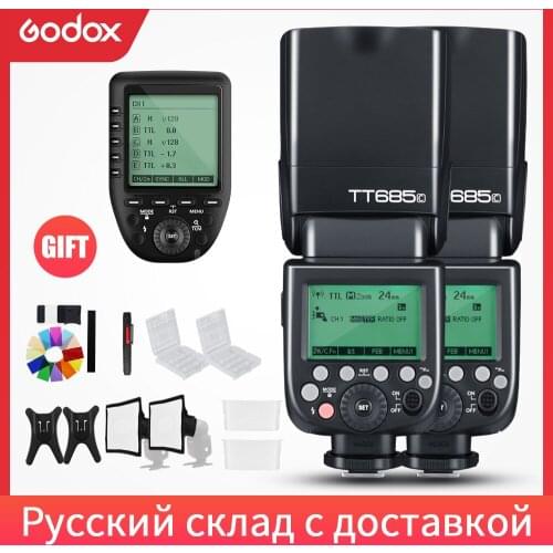 Godox 2x TT685C TT685N TT685S TT685F TT685O TTL HSS Speedlight Flash with Xpro Transmitter for Canon Nikon Sony Fuji Olympus