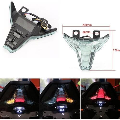 Integrated LED Motorcycle Rear Tail Light Taillight w/ Signals Turn Brake Lamp for Kawasaki Z1000 ZX10R ZX10RR 2014-2018