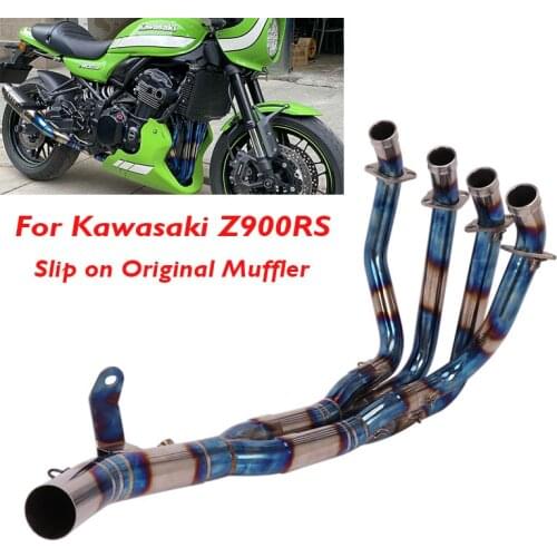 Z900RS Slip on Motorcycle Exhaust Pipe Titanium Alloy Header Front Link Pipe Connector Tube for Kawasaki Z900RS