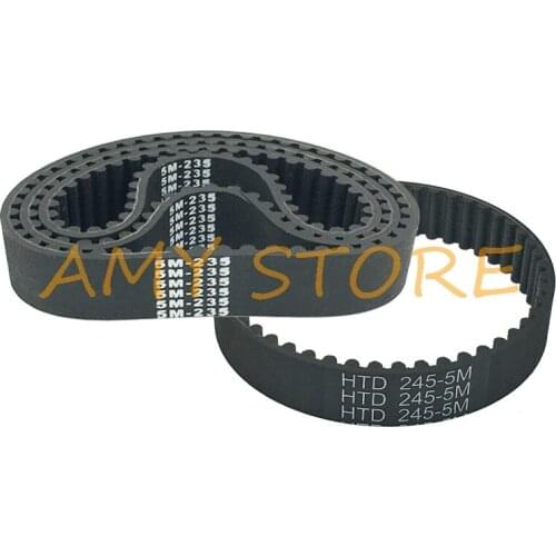 1PC Arc Timing Belt Width 10/12/15/18/20/25/30mm 46 47 48 49 Teeth Synchronous Transmission Belt HTD230-5M 235-5M 240-5M 245-5M