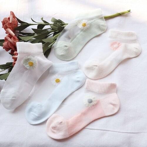 10pairs Childrens glass silk boat socks 3-15 years old girls summer cool breathable crystal silk socks new style fashion