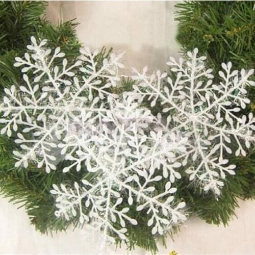 15Pcs/5 Bags White Snowflake Holiday Festival Party Home Decor New Year Christmas Party Gift