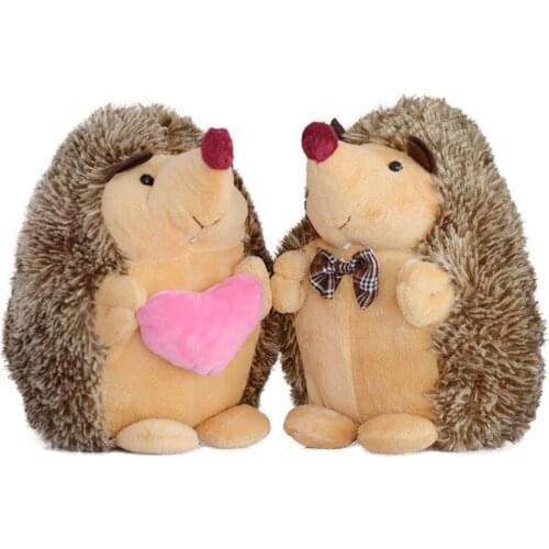 2 pcs/set Cute Lovely Soft Hedgehog Animal Doll 18 cm Stuffed Plush Toy Child Kids Home Wedding Party Toys for Children Kid gift