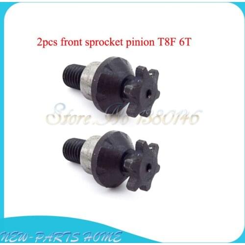 2pcs T8F 6T Clutch Drum Pinion Front Sprocket Gear Box For 2 stroke 47cc 49cc Minimoto Mini Atv Quad Pocket Bike