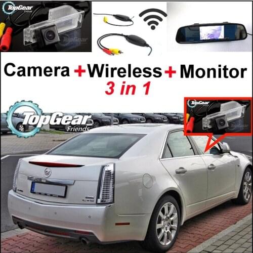 3in1 Special WiFi Camera + Wireless Receiver + Mirror Parking System For Cadillac CTS SRX XTS