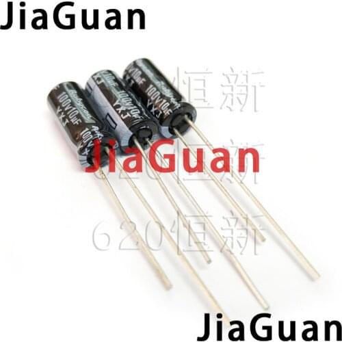 100PCS RUBYCON YXJ 100V10UF 5X11MM Aluminum electrolytic capacitor yxj series 10UF 100V hot sale 10uF/100V