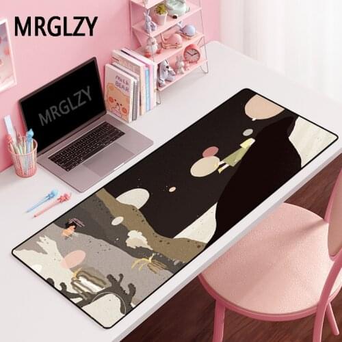 MRGLZY Hot Sale Drop Shipping Cute XXL Large Gamer Long Mouse Pad Rug Carpet Laptop Gaming Accessories MousePad DeskMat for LOL