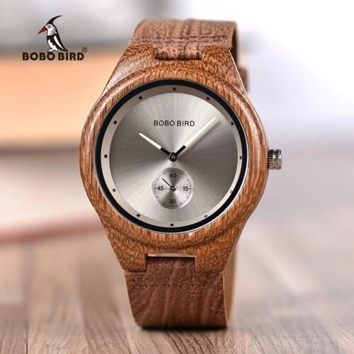 Promotion BOBO BIRD Luxury Design Wooden Watches Men Women Leather Strap Quartz Watch Timepieces Erkek izle relogio masculino