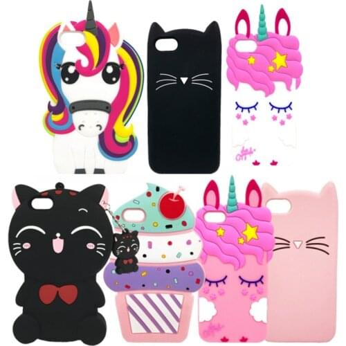 Phone Cases For Huawei P8 Lite Cartoon Cute 3D Unicorn Cat Soft Silicone Back Cover For Huawei P8lite 2015 2016 Protective Case