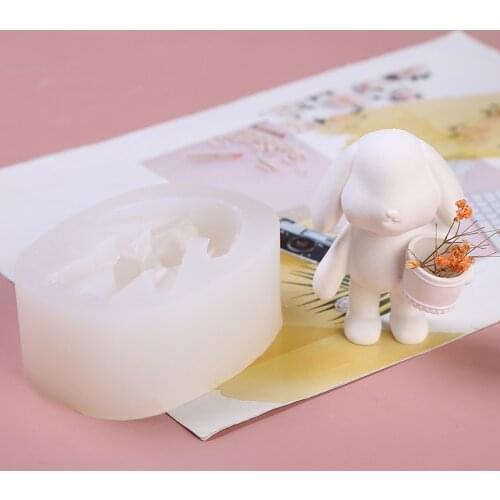 Holder Rabbit Car Aromatherapy Gypsum DIY Diffuser Stone Air Outlet Gypsum Silicone Mold Soap Mold Resin Mold
