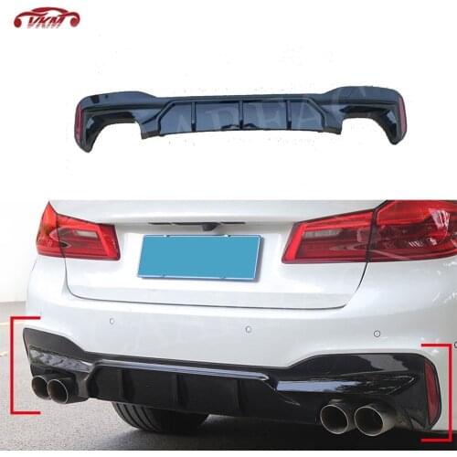 5 Series ABS Rear Lip Spoiler Bumper Diffuser Body Kits Splitter for BMW G30 G31 G38 M TECH M Sport 2017 2018 Car Styling