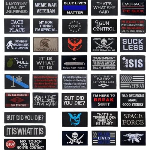 Hot 3D Embroidery English Letters Black White Patch Patch Denim Jacket Clothes Backpack Hat DIY Handmade Icon Letter Badge