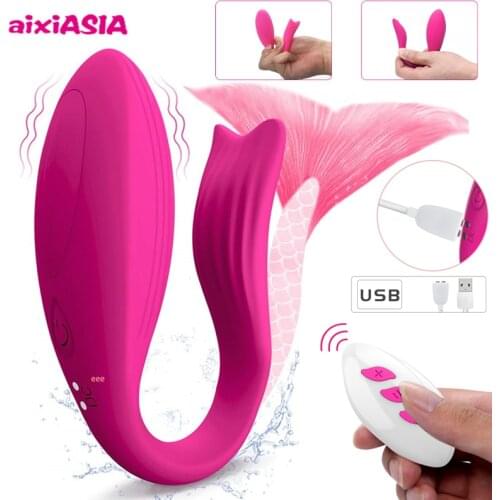 Panties Vibrator G Spot Double-head Intimate Goods U Dildo 12 Speed Stimulate Vagina Clitoris Two Motors Adult Sex Toy For Women