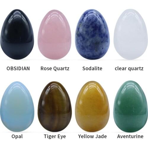 1PC Egg Shape Stone Natural Reiki Rose Quartz Mineral Crystals Energy Healing Crystal Massage Yoga Gemstone Home Decoration