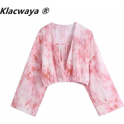 Блузки с запахом Klacwaya China At AliExpress