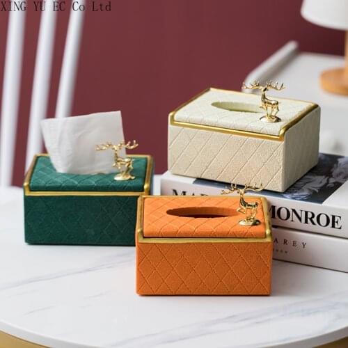 Creative Nordic Light Luxury Tissue Box Decoration Living Room Household Pumping Box Dining Table Coffee Table Storage Box
