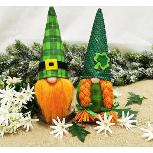 Faceless Doll 2021 Irish Green Clover Faceless Doll Decoration Decoration St. Patricks Day