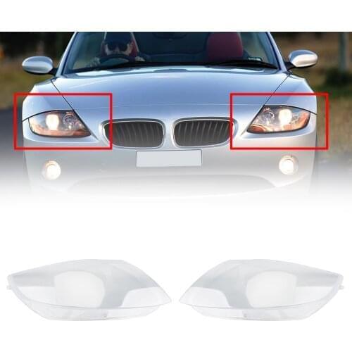Areyourshop Left Right Pair Headlight Cover Headlamp Lens For BMW Z4 E85 2003 2004 2005 2006 2007 2008 Clear 63127165713 Car