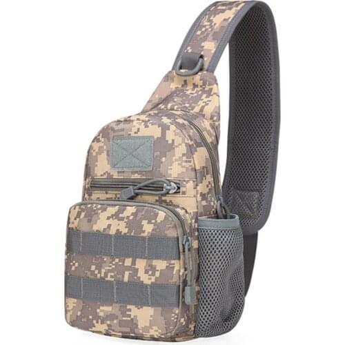 Mens One Shoulder Chest Bag Outdoor Sport Crossbody Bags for Men Army Tacical Light Riding Camping Fishing Sling Bag Pack Bolso