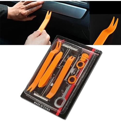 12PCS Plastic Auto Car Disassembly Interior Kit Car Radio Door Clip Panel Trim Dash Audio Removal Open Installer Pry Repair Tool