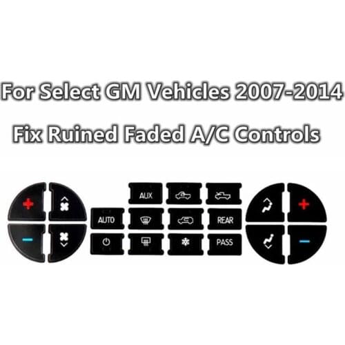 Steering Wheel Windows Headlight Climate Switch Worn Button Auto Stickers Decals Replacement For Chevrolet GMC Tahoe
