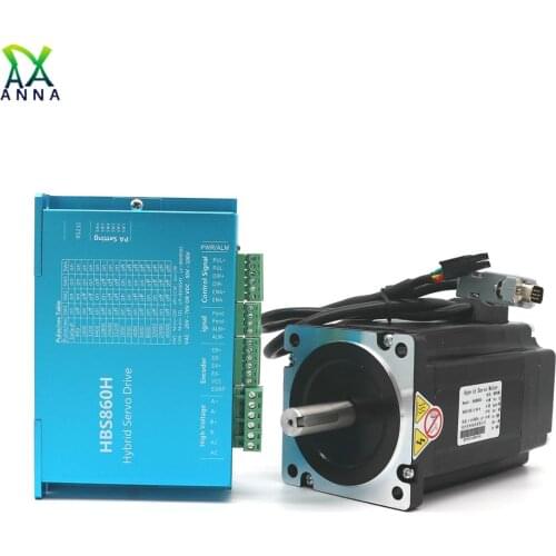 Nema34 8.5Nm 86 Closed-loop Kit Stepper Motor Encoder Hybrid Servo Driver HBS860H With 5M lines