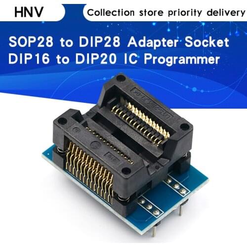 SOP28 to DIP28 Adapter Socket Wide 300mil IC SOIC28 to DIP28 SOP16 to DIP16 SOP20 to DIP20 IC programmer socket adapter