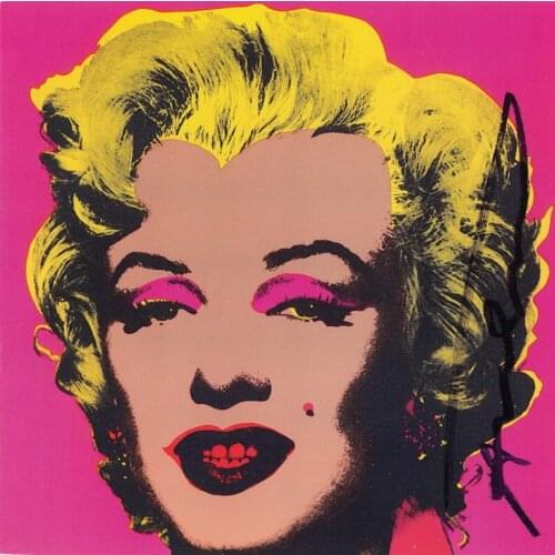 Modern handmade painting pop art Marilyn Monroe portrait on oil canvas for living room decor and wallpaper