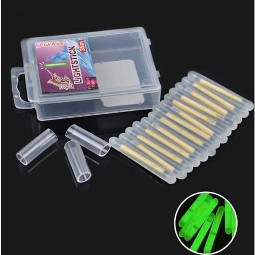 15Pcs/Box Fishing Glow Sticks Fluorescent Lightstick Light Night Float Rod Floats Tip Lights Glow Sticks Fishing Accessories