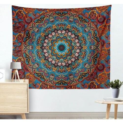 Gorgeous Indian Mandala Flower Tapestry for Livingroom Photography Wall Decor