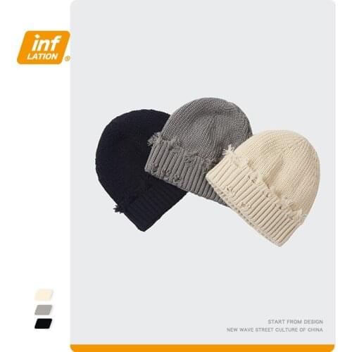 INFLATION 2020 Winter Hats For Men New Beanies Knitted Solid Cool Hat 292CI2020