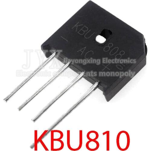10PCS/LOT KBU810 KBU-810 8A 1000V diode bridge rectifier new and original IC ZIP-4