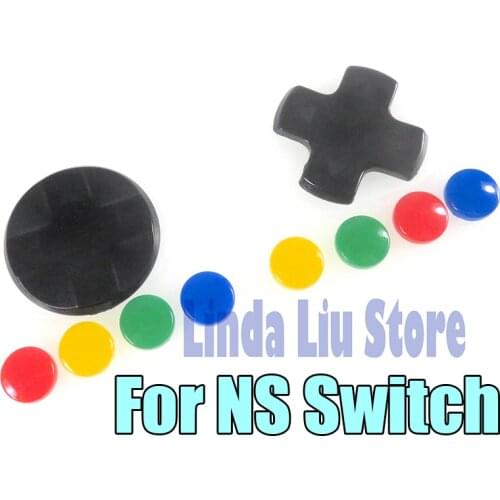 20sets/lot D-pad Move Cross Direction Button ABXY Key Sticker Joystick Thumb Stick Grip Cap Cover For Nintend Switch Skin Case