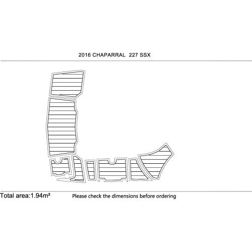 2016 CHAPARRAL 227 SSX swimming platform 6mm EVA Non-slip mat fAUX TEAK FLOOR CARPET MAT