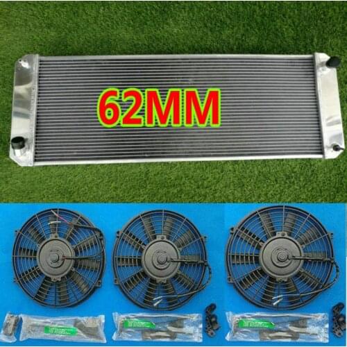 Aluminum Radiator + 3*Fans For Lotus Esprit S4/SE/S4s/V8/GT/GT3 1988-2004 89 90 91 92 93 94 95 96 97 98 99 00 01 02 03 3 Row