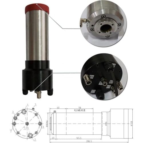 3HP 2.2kw 30000RPM ISO20 3 bearings Automatic Tool Changes ATC Spindles GDL80-20-30Z-2.2 220VAC CNC Router