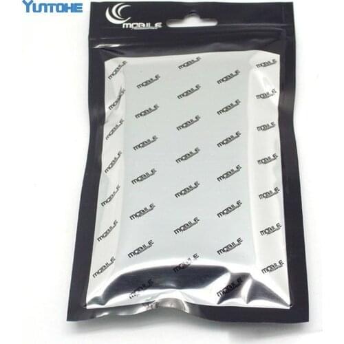 500pcs/Lot 20*11.5cm Clear+Aluminum Letter Stripe Zip Lock PP PVC OPP Poly Plastic Packing Bag For Phone Case Packaging Bag