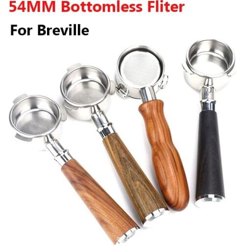 54mm Coffee Bottomless Portafilter For Breville 870/878/880 Filter Basket Replacement Espresso Machine Barista