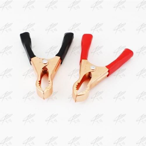 2Pcs Promotion! Car Alligator Clips Battery Clamps Crocodile Clip 50A Red + Black 80mm