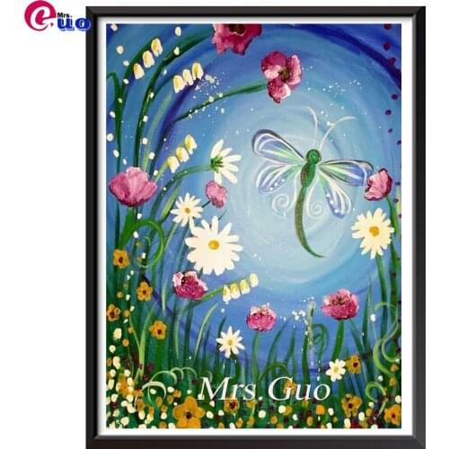 Flowers Dragonfly 5d Diy Diamond Painting New Arrivals Diamond Embroidery Picture Of Rhinestones Home Decor Handmade