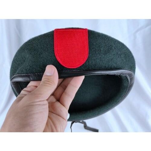 US ARMY 7TH SPECIAL FORCES GROUP Blackish GREEN WOOL BERET military hat copy Military Store