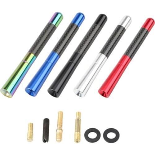 12cm Antenne For Mini Cooper Carbon Fiber Antenna Car Short Antena Radio FM Metal Receiving Antenna Car Tuning