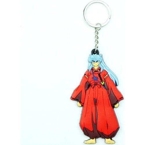 InuYasha Figure Key Ring Anime Cartoon Key Chain Key Holder Kids Gift Accessories Trinkets Cosplay Itabag Keychain