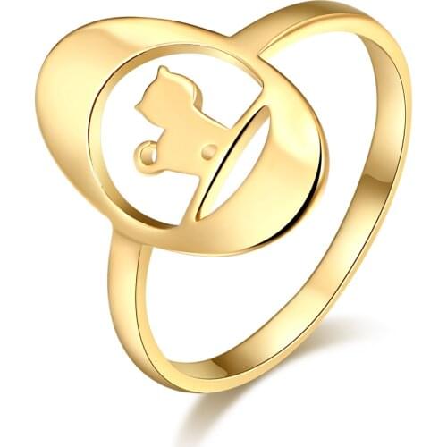 CACANA Stainless Steel Ring For Women Love Fashion Animal Cat Rings Accessories Anillos Mujer Bague Femme Jewelry Gift