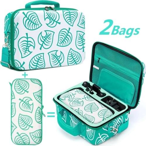 2 in1 Big Travel Carrying Case for Nintendo Switch System Animal Crossing Protective Hard Shell Carry Case Console Accessories